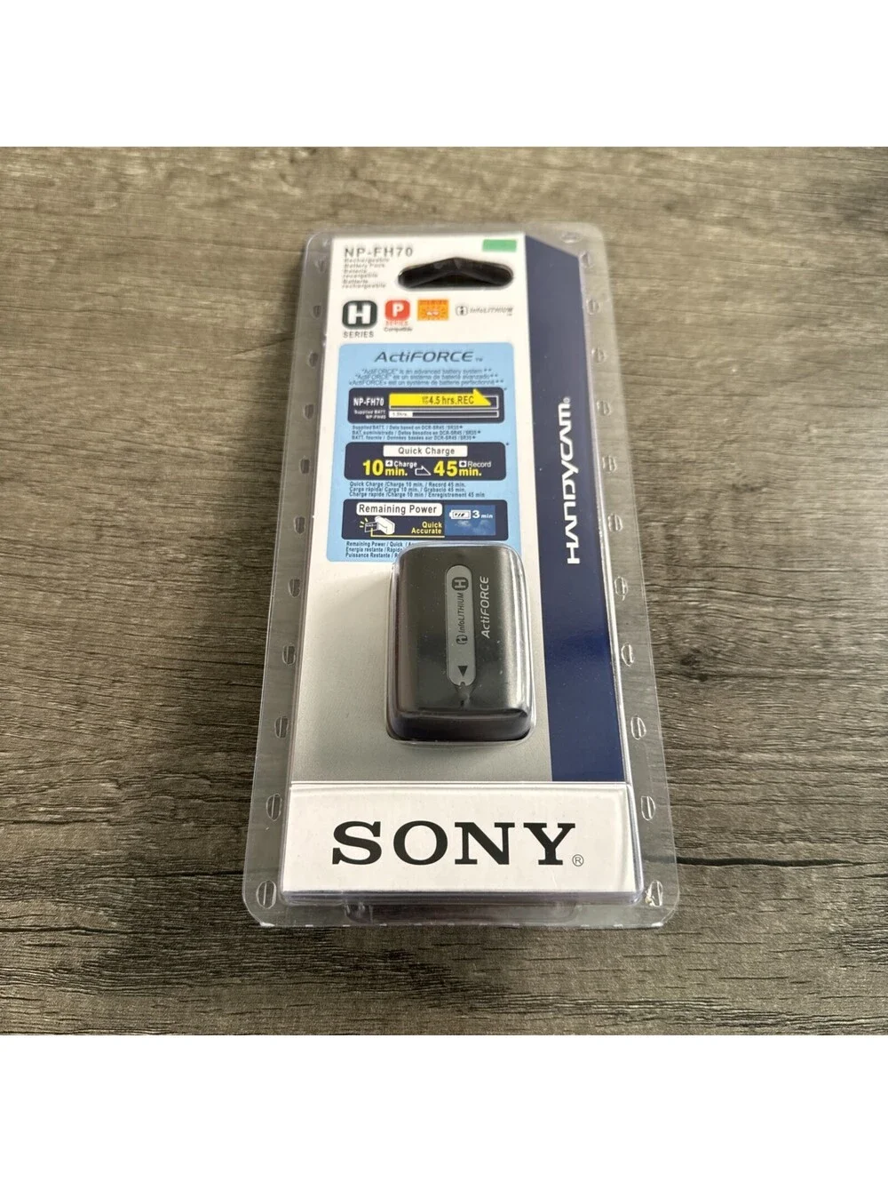 Sony NPFH70 H Series Actiforce Hybrid InfoLithium Battery for most Sony Camcorde